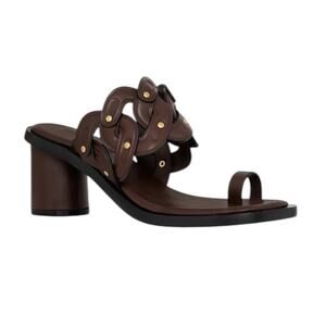 <<Rebecca Minkoff Studded Toe Loop Brown Sandal – Sz 11